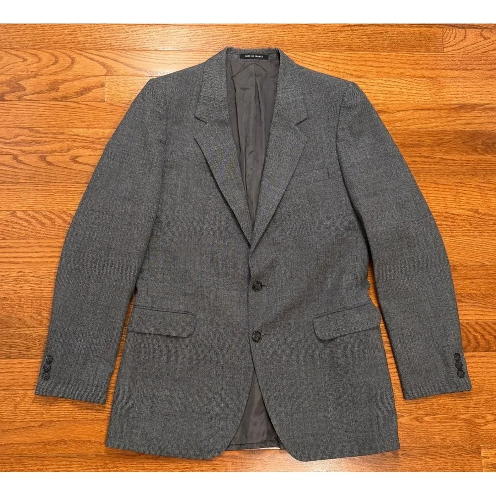 Vintage Yves Saint Laurent Blazer Fits Mens 38R Gray Two Button Jacket France